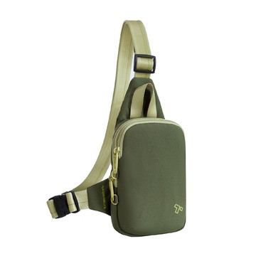 《TRAVELON》Voyages 3層防盜胸背包(酪梨)