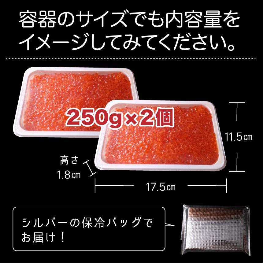 いくら（北欧サーモン）小粒 醤油漬け250ｇ ×2個(500g)
