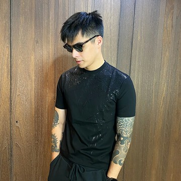 美國百分百【美國真品】Armani Exchange T恤 AX 短袖 logo 上衣 T-shirt 黑色 CC74