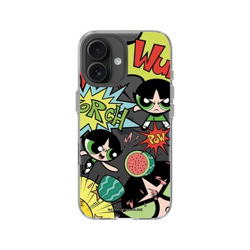 iPhone 16 Clear Case（相機按鈕） 透明 - The Powerpuff Girls 飛天小女警 - 毛毛
