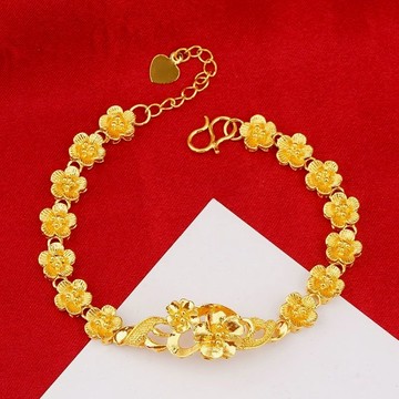 現貨 招財轉運 東京之戀 櫻花 手環 仿真金 手鍊 手鏈 S925銀鍍K金 不退色595