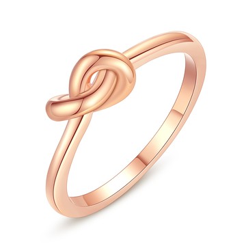 戒指．防小人尾戒．愛之結．扭結造型．玫金