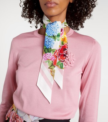 Dolce & Gabbana Floral silk twill scarf