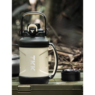 TKK新款大容量保溫水壺噸桶噸男316不銹鋼便攜戶外高檔吸管水杯子