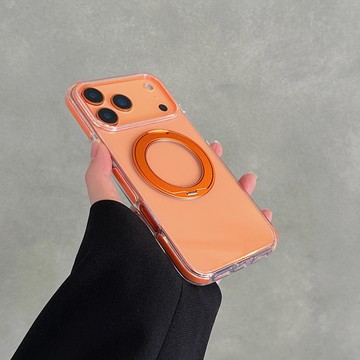 冰晶雙色 不發黃 360°合金旋轉支架 磁吸殼 保護殼 防摔殼 適用於 蘋果 iPhone 17 pro max 手機殼