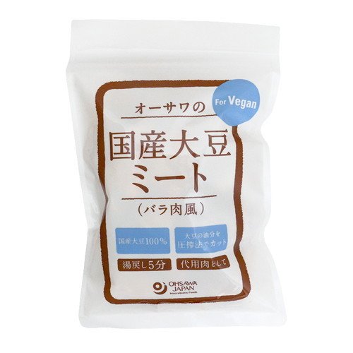 オーサワの国内産大豆ミート（バラ肉風）80g