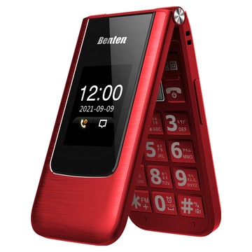 Benten 奔騰 F62+ 4G雙螢幕摺疊按鍵式手機  紅色