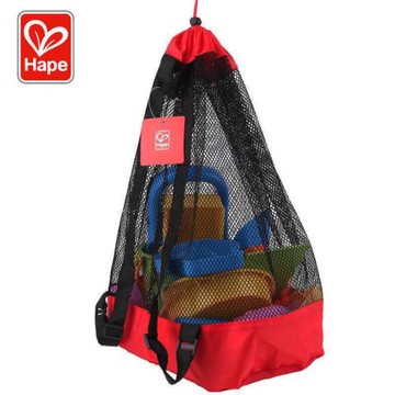Hape寶寶兒童沙灘玩具收納袋浴室洗澡戲水手提背包小網兜無玩具