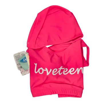 Summer love 夏之戀 大女短版上衣 彈性纖維 20% 尼龍 80% SIZE: L  桃紅色