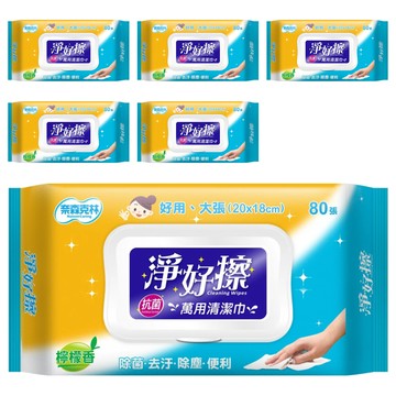 奈森克林 淨好擦萬用清潔巾 掀蓋  1入  6包