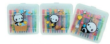 筆樂 Penrote PG9026 BOKI BEAR 12色短桿旋轉蠟筆(款式隨機出貨)-12盒 / 盒【APP滿額下單4%點數(單一帳號最高1000點)】7/31止