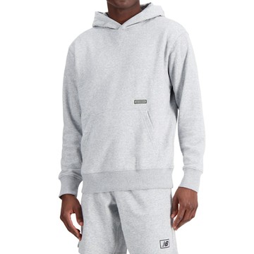 New Balance []簡約LOGO棉質連帽長袖上衣_男性_灰色_MT33540AG