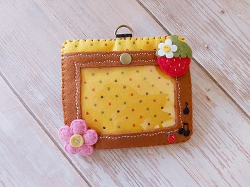 草莓系列 識別證套.證件套 悠遊卡套.不織布