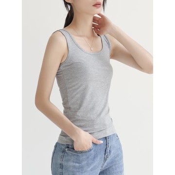 莫代爾打底背心女夏季新內搭吊帶修身上衣防走光大碼無袖t恤外穿