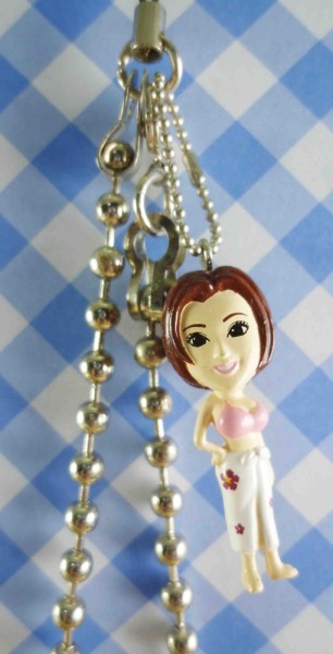 【震撼精品百貨】日本精品百貨-手機吊飾/鎖圈-日本偶像藤原紀香-白