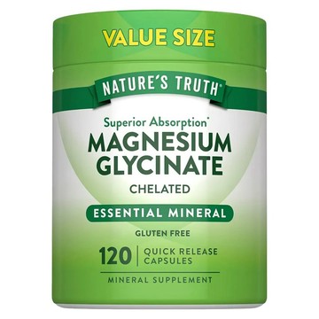 NATURE'S TRUTH 綠萃淨 卓越甘胺酸鎂膠囊  1個  120份