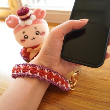 覆盆莓馬卡龍・手機掛繩 不含墊片