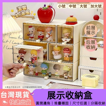 【12H台灣出貨】 抽屜收納盒 公仔展示盒 桌面收納盒 抽屜盒 公仔收納盒 公仔盒 盲盒 收納盒 桌上收納櫃 文具收納盒