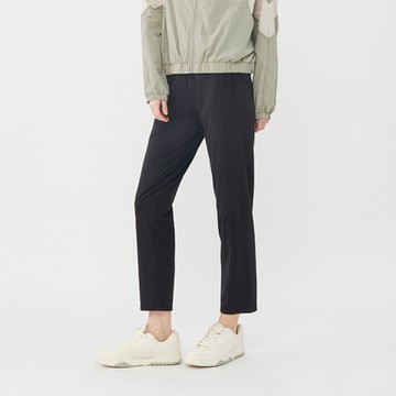 GIORDANO 女裝彈力修身九分褲 EASYCARE系列 - 09 標誌黑