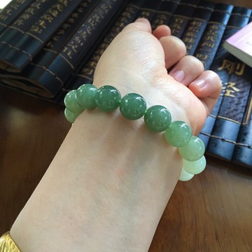 和田玉晴水 漸變色12公釐手鏈 料子細膩上手效果高貴典雅