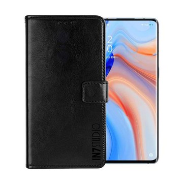 IN7 瘋馬紋OPPO Reno4 Pro (6.5 吋) 錢包式 磁扣側掀PU皮套 吊飾孔 手機皮套保護殼
