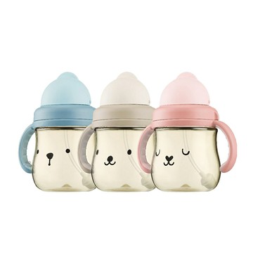 【小獅王】好樂飲PPSU防漏滑蓋學習水杯 250ml(粉/藍/杏) *健人館*