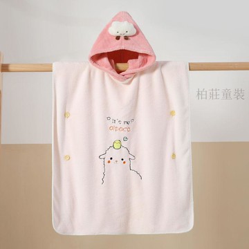 🍭秋冬新品🍭兒童浴袍男女斗篷連帽披風吸水速幹浴巾游泳四季通用可穿可抱浴衣