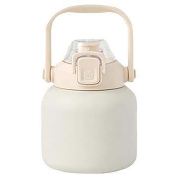 彈蓋手提304真空保溫瓶 大肚容量 304不鏽鋼內膽  顏色隨機  800ml  1個