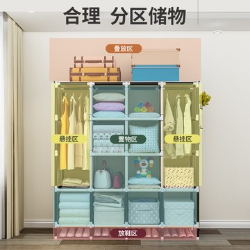 簡易衣柜出租房用布衣柜結實耐用宿舍家用臥室掛衣櫥鋼管加粗加固