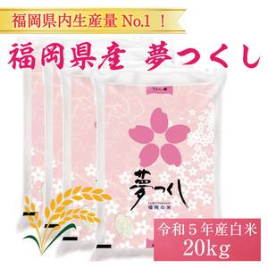 ふるさと納税 令和5年産 福岡県産 ブランド米「夢つくし」白米 計20kg [a0248] 株式会社 ゼロプラス 添田町 ふるさと納税 福岡県添田町