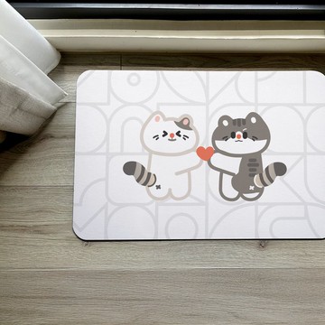 Couple貓貓- 硅藻土地墊(硬式)