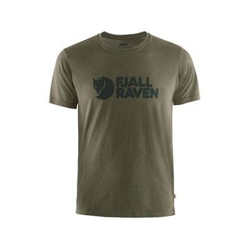 ├登山樂┤瑞典 Fjallraven Logo T-shirt 混紡有機棉T恤 男 # FR87310-633 深橄欖