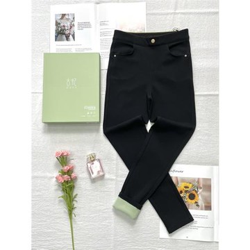 乳木果潤膚褲秋冬加絨保暖打底加厚高腰顯瘦彈力外穿魔術小黑褲女