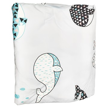 FOCA 加大天絲六件式兩用被舖棉床罩組 採用3M專利吸濕排汗藥劑 4個  被子 + 床罩 + 枕套組  舖棉床罩188 x 182cm + 兩用被212 x 182cm + 枕套75 x 47cm  悠游鯨魚