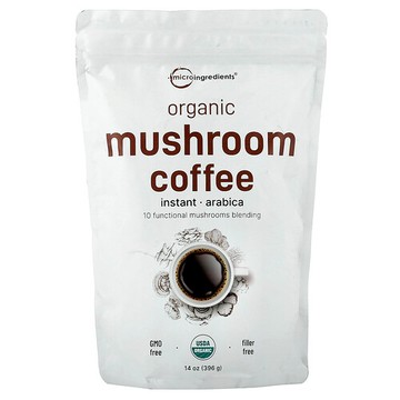 Micro Ingredients, Organic Mushroom Coffee, Arabica, Instant, 14 oz (396 g)