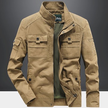 新款春秋季戰術夾克男純棉戶外男士立領多口袋作訓服工裝外套472M公司貨