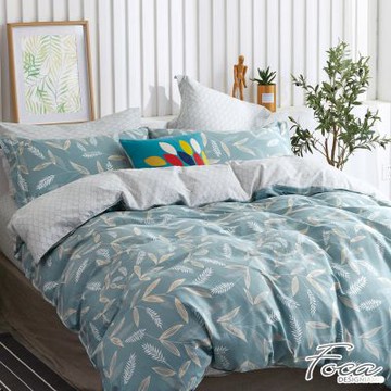 FOCA暖心記憶 雙人-韓風設計100%精梳純棉三件式薄枕套床包組