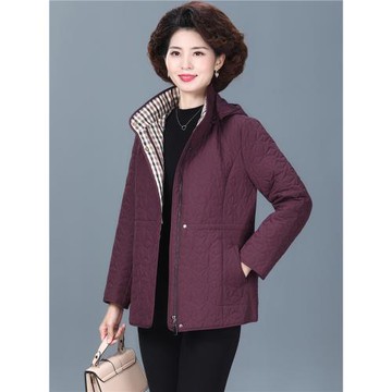 氣質媽媽薄款棉衣秋冬裝端莊大氣中老年人棉服女高貴夫人夾棉外套