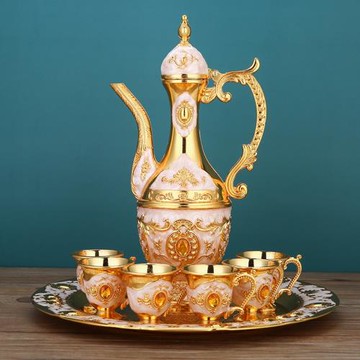 歐式酒具家用白酒杯酒壺創意個性金屬小酒杯俄羅斯禮品擺件