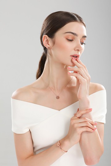 【聖誕禮物】【畢業禮物】 銅鍍玫瑰金項鍊項圈