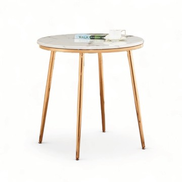 輕奢金鑄  餐桌 貝兒 原石大理石紋 小圓桌 70圓桌 TBB050-M