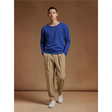 CARLCLUB重磅400g超厚款長袖內搭T恤 粗紋理羅紋微彈面料