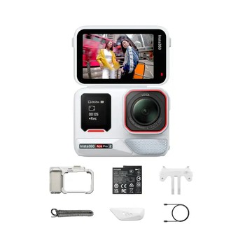 Insta360 Ace Pro 2 翻轉螢幕運動相機 雪山白 單電版街拍套裝 (先創公司貨)
