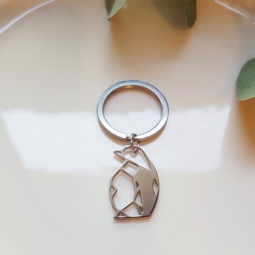 抗敏醫療鋼 幾何鑰匙圈系列-小企鵝