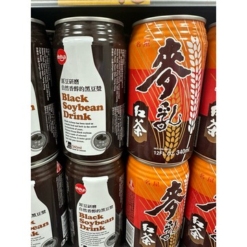 名屋 麥乳紅茶 340ml 黑豆漿  飲料 罐裝 豆漿 紅茶