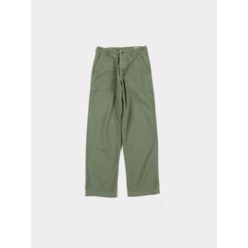 日本orSlow Us Army做舊處理仿舊復古直筒工作休閒長褲軍綠