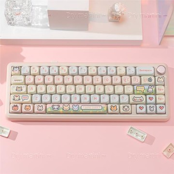 像素樂園鍵帽MO機械鍵盤手繪球帽PBT熱升華61 68 75 87 98 100等