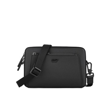 BRAUN BUFFEL 台灣總代理 維克多-E 斜背包-黑色/BF570-61-BK