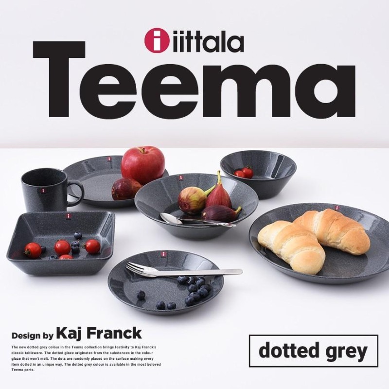 iittala/イッタラ Teema Dotted Grey ティーマ プレート 21cm 