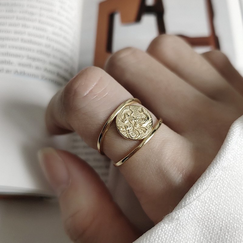 金色小美人魚雙層戒指 GOLDEN MERMAID RING